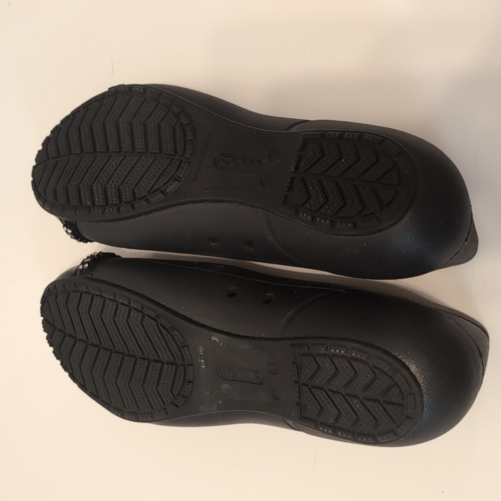 Crocs Black Women's Flats with Rhinestone Detail Size 8 - Picture 8 of 8